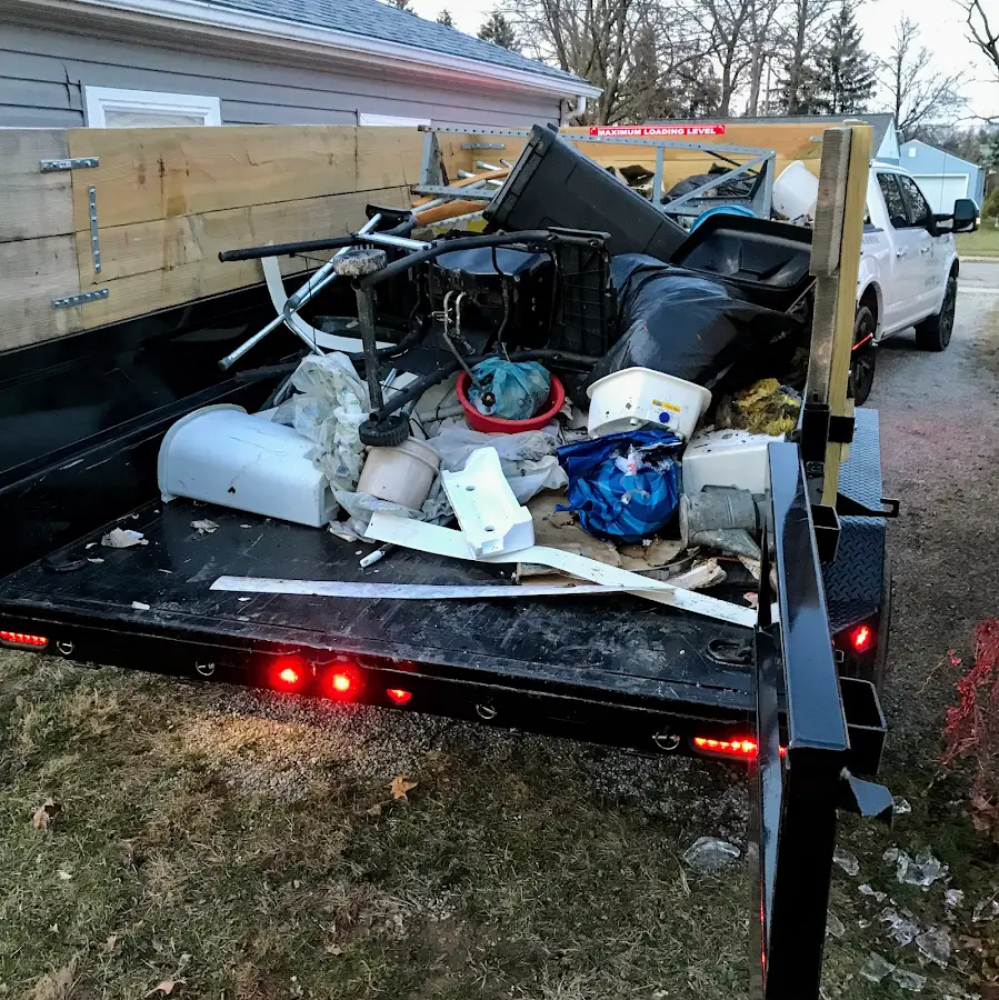 Roll-off dumpster delivered to a residential driveway in Emmaus